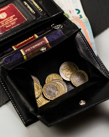 Große Herren Geldbörse ohne Verschluss aus Leder – Peterson