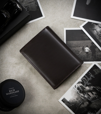 Herren Geldbörse aus Leder mit Fach für Fahrzeugschein – Rovicky