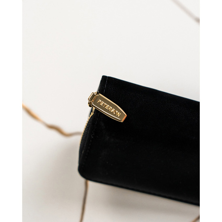 Kleine Damen Geldbörse mit Druckknopf und goldenen Akzenten – Peterson