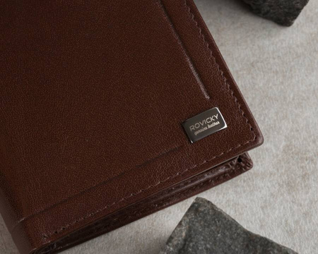 Elegante Herren Geldbörse aus Echtleder ohne Verschluss – Rovicky