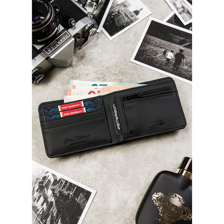 Moderne Herren Geldbörse in Schwarz mit RFID-Schutz – Peterson