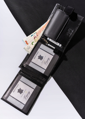 Elegante Herren Geldbörse aus Leder mit Druckknopf – Always Wild