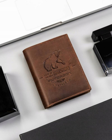 Große Herren Geldbörse aus Leder in Hochformat – Peterson