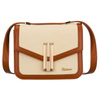 Damen-Umhängetasche in Ecru und Braun, zweifach unterteilt – Peterson