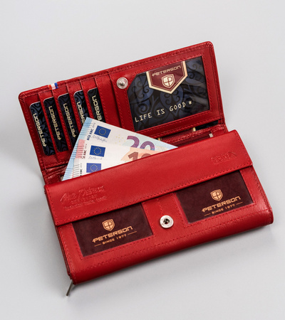 Waagerechte Damen Geldbörse aus Leder – Peterson