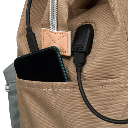 Zweifarbiger Damen Kabinenrucksack mit einem Fach und neun Taschen – Peterson