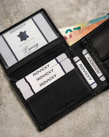 Geschenkset: Herren Geldbörse und Schlüsselanhänger aus Öko-Leder – Rovicky