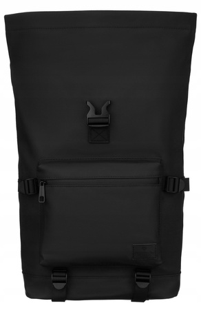 Großer City-Rucksack aus wasserabweisendem Material in Schwarz – Peterson