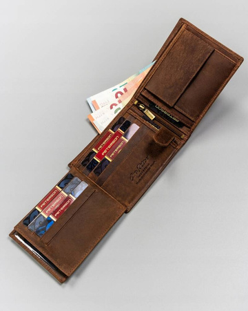 Große Herren Geldbörse aus Leder mit Zierprägung – Peterson