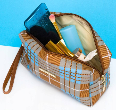 Reise-Kosmetiktasche für Damen im Karomuster – Rovicky