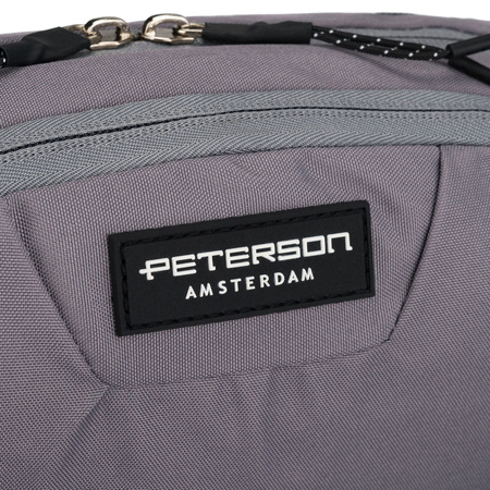 Praktische Sporttasche aus Polyester in Dunkelgrau, mit Reißverschluss – Peterson