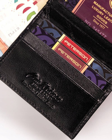 Kleine Damen Geldbörse aus Leder ohne Verschluss – Peterson