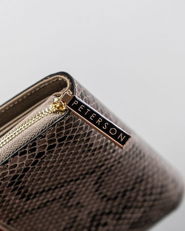 Kompakte Damen Geldbörse mit exotischem Muster – Peterson