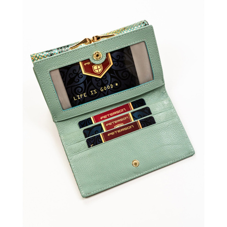 Damen Geldbörse für Karten und Münzen mit modischem Muster – Peterson