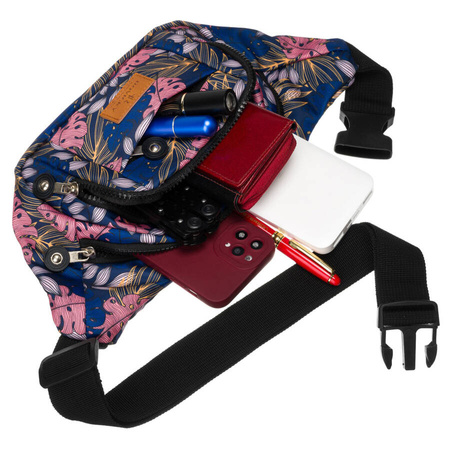 Geräumige, modische Damen Gürteltasche mit Pflanzenmuster – Rovicky