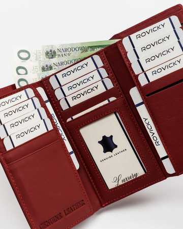 Elegante Damen Geldbörse aus Leder mit Bügelverschluss – Cavaldi