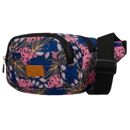 Geräumige, modische Damen Gürteltasche mit Pflanzenmuster – Rovicky