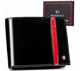 Große elegante Herren Geldbörse aus Echtleder – Rovicky