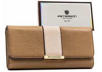 Große, horizontale Damen-Geldbörse aus Öko-Leder – Peterson