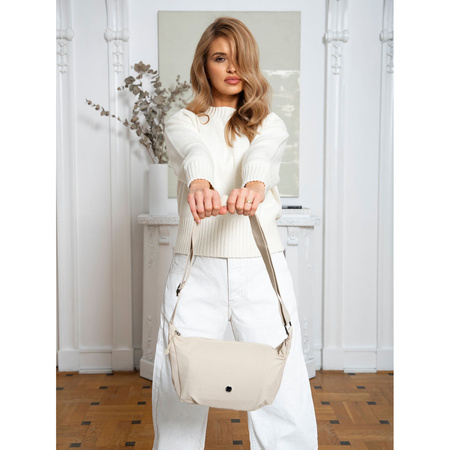 Sportliche Damen Umhängetasche aus beigem Polyester – Peterson