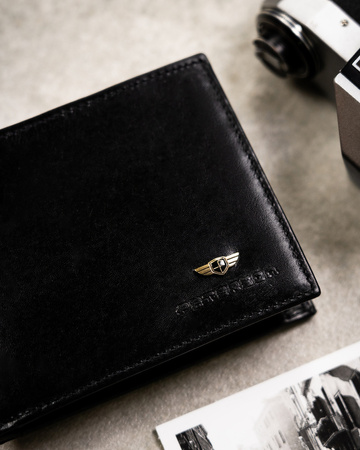 Geschenkset: Elegante Herren Geldbörse aus Leder, Kartenetui und Schlüsselanhänger – Peterson