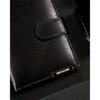 Herren Geldbörse aus schwarzem Leder mit Druckknopf – Ronaldo