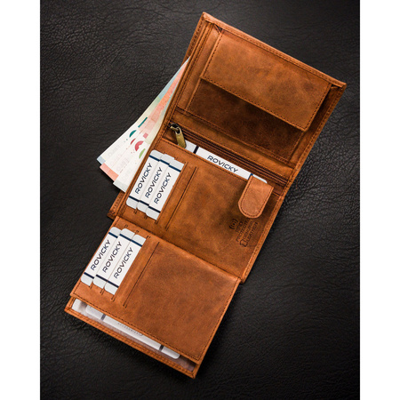 Herren Geldbörse aus Leder mit geprägtem Hundekopf