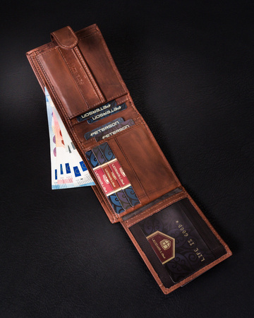 Herren Geldbörse aus Leder mit RFID Protect – Peterson