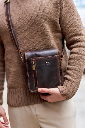 Umhängetasche für Herren aus echtem Leder – Peterson