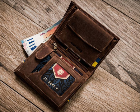 Herren Geldbörse aus Leder ohne Verschluss mit RFID-Schutz – Peterson