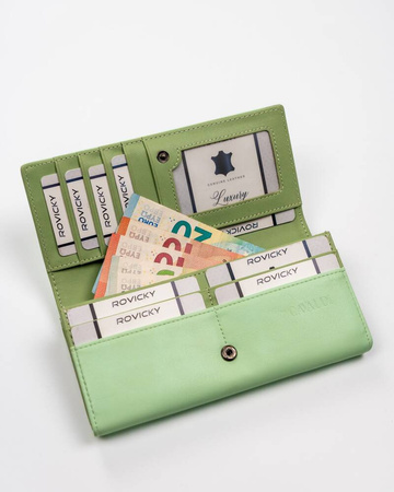 Elegante Damen Geldbörse mit Bügelverschluss und Druckknopf – 4U Cavaldi