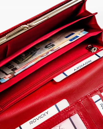 Damen Geldbörse aus Leder mit Druckknopfverschluss – 4U Cavaldi