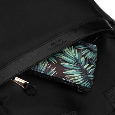 Peterson – Schwarzer Damen-Rucksack aus Nylon mit verstellbaren Trägern