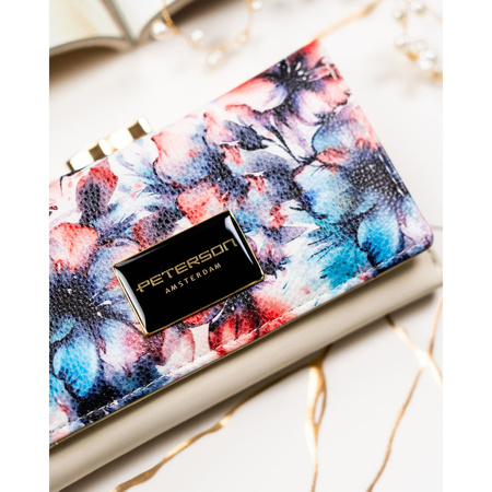 Damen-Geldbörse aus Naturleder und Öko-Leder mit RFID-System – Peterson