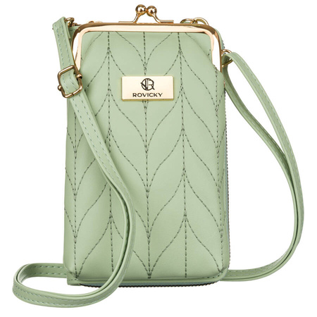 Mini Damen Handtasche in Grün mit abnehmbarem und verstellbarem Gurt – Rovicky