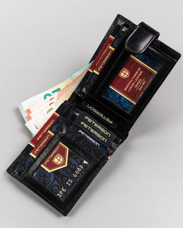 Große Herren Geldbörse aus Leder mit Druckknopf – Peterson