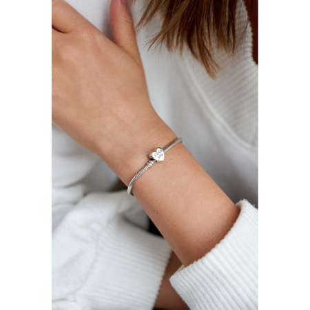 Silberner Charm Herz mit Gravur „I love you” für Modulararmband – Peterson