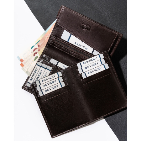 Große Herren Geldbörse aus echtem Leder – Rovicky