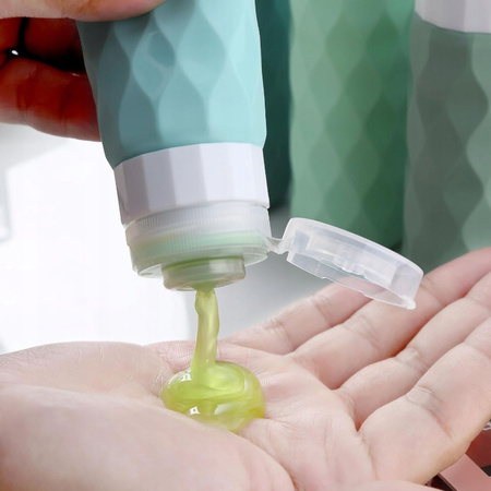 Reise-Silikonflaschen in Grüntönen - Peterson