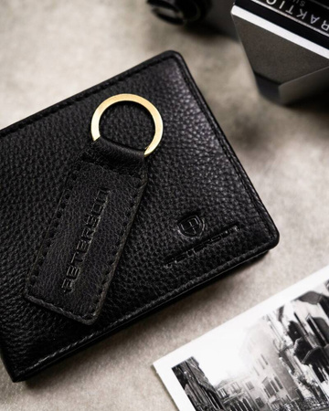 Geschenkset: kleine Herren Geldbörse aus Leder und Schlüsselanhänger – Peterson