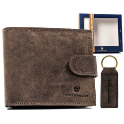 Geschenkset: Herren Geldbörse aus Leder und Schlüsselanhänger – Peterson