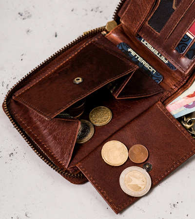 Große Herren Geldbörse aus Leder mit Kette – Peterson