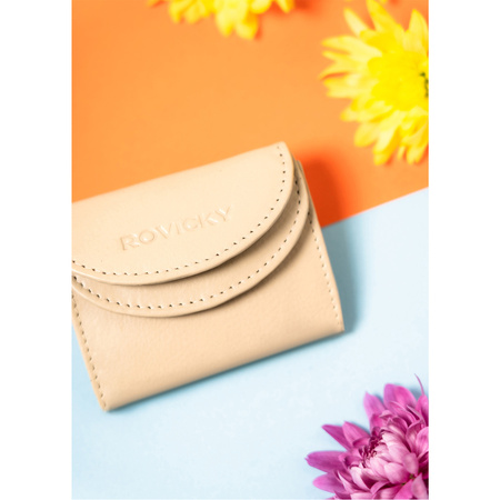Damen Geldbörse für Münzen und Scheine aus Echtleder – Rovicky