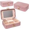 Geräumige, elegante Schatulle in Rosa mit Schlüsselverschluss – Peterson