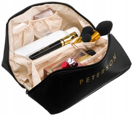 Große Damen Reisekosmetiktasche aus Öko-Leder – Peterson