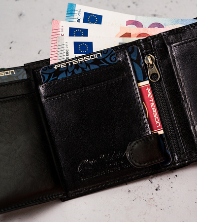 Kompakte Herren Geldbörse für Karten mit RFID Protect – Peterson