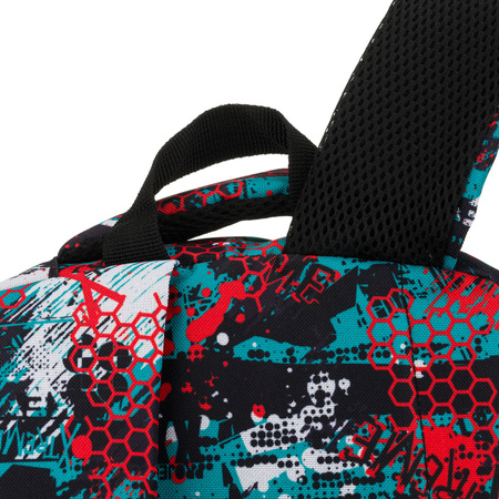 Zweifach unterteiltes Schulrucksack aus Polyester in einem originellen Muster - Peterson