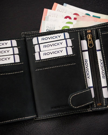 Klassische, große Herren Geldbörse aus echtem Leder – Always Wild