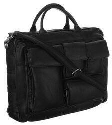 Elegante Laptoptasche aus Echtleder mit mehreren Fächern