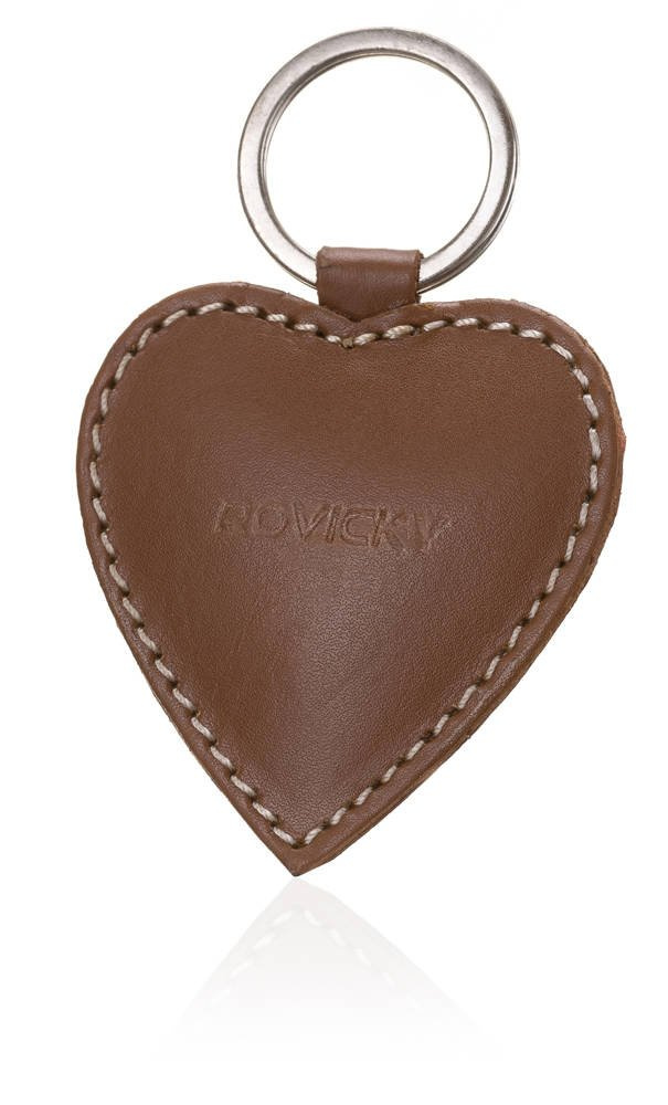Schlüsselanhänger aus Leder in Herzform – Rovicky